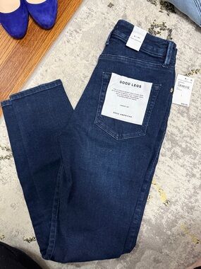 Good American Dark Indigo Good Legs Skinny Jeans size 4/27